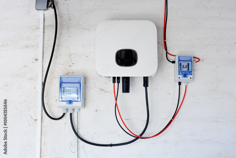 connection of a residential photovoltaic inverter with DC and AC surge protections connection of a residential photovoltaic inverter with DC and AC surge protections