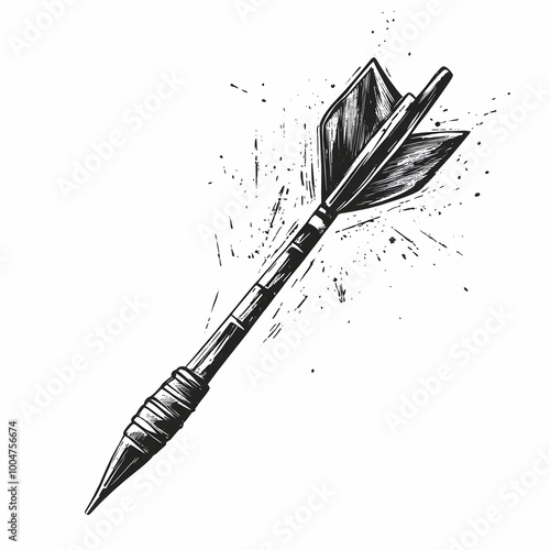 darts on white background