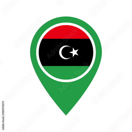 Free Download Libya flag location icon - GFXLoad