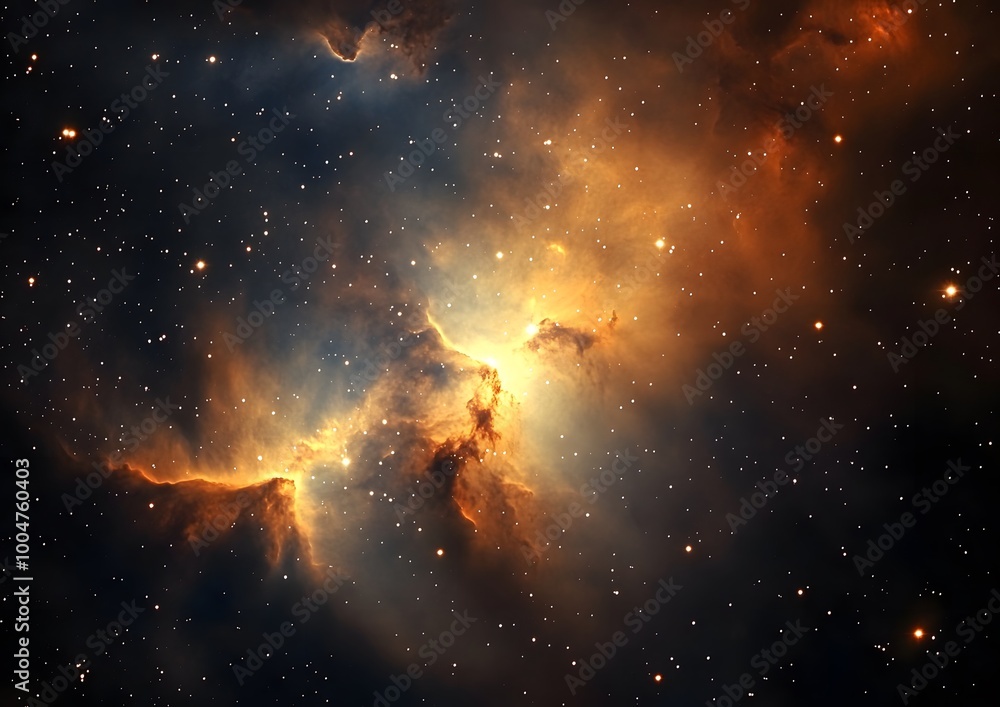 Dramatic cosmic cloud formation in the night sky Dramatic cosmic cloud formation in the night sky