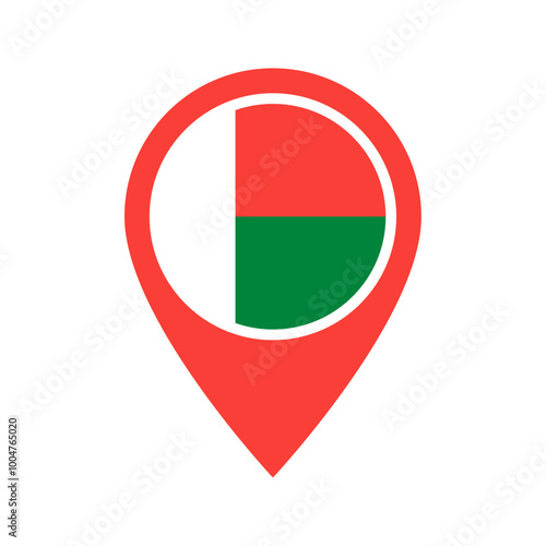 Free Download Madagascar flag location icon - GFXLoad