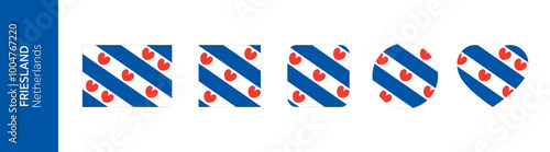 Flag of Friesland province, Netherlands