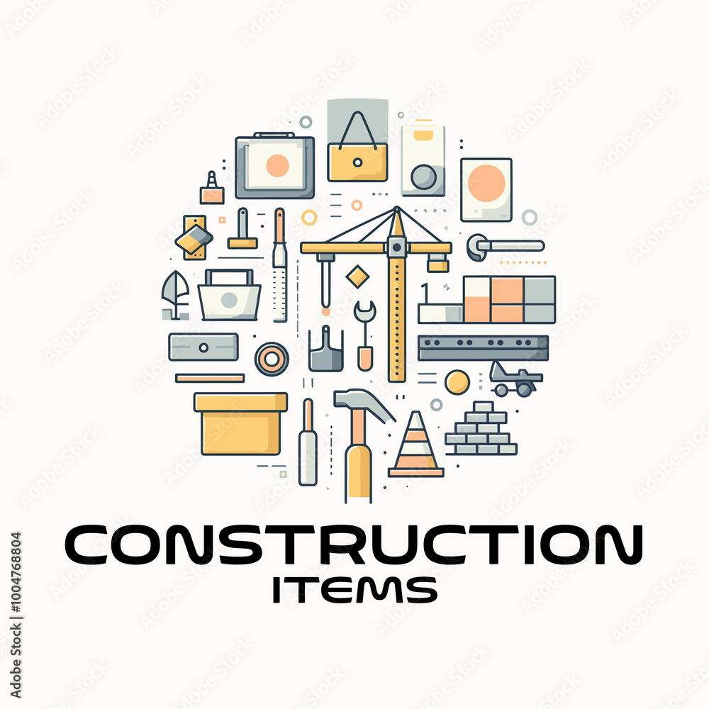 Construction Tools Flat Vector Illustration Design Construction Tools Flat Vector Illustration Design