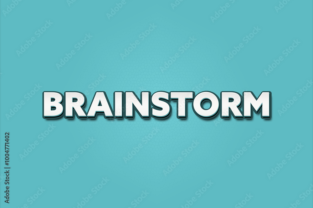 Brainstorm. A Illustration with white text isolated on light green background. Brainstorm. A Illustration with white text isolated on light green background.