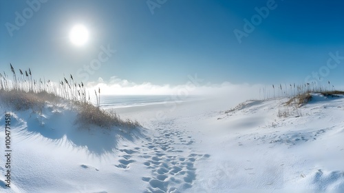 Wallpaper Mural Panoramic view of a dune beach on a island Torontodigital.ca