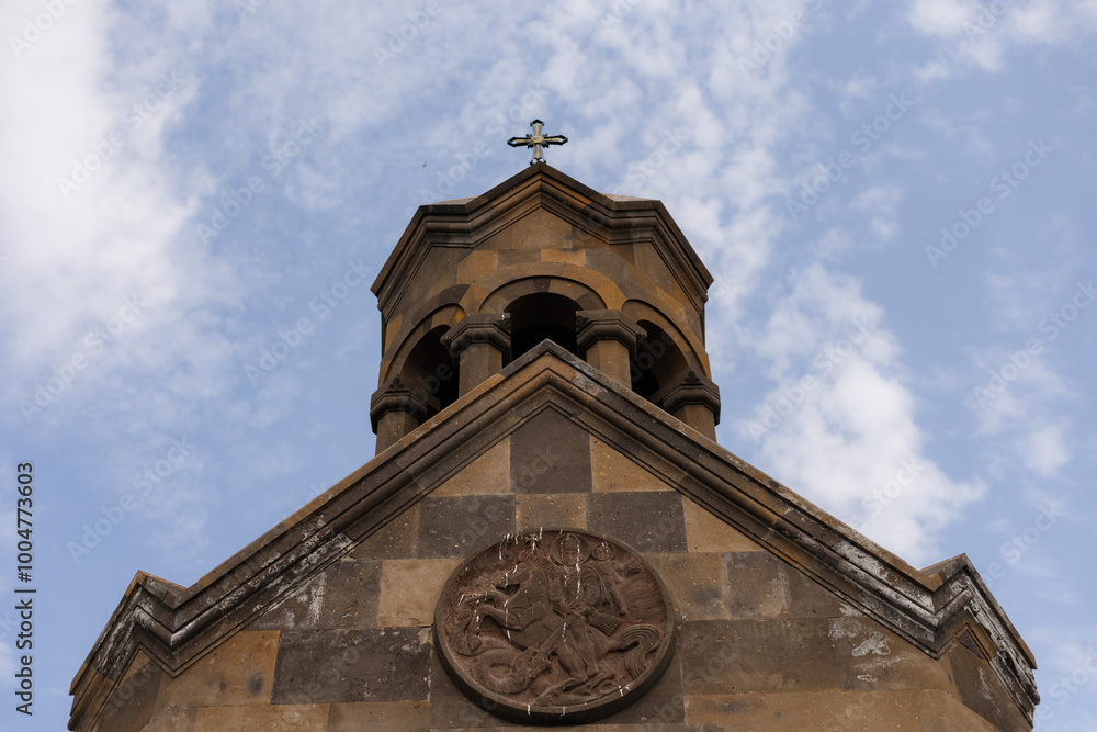 Ancient Armenian church domes and crosses. Ancient Armenian church domes and crosses.