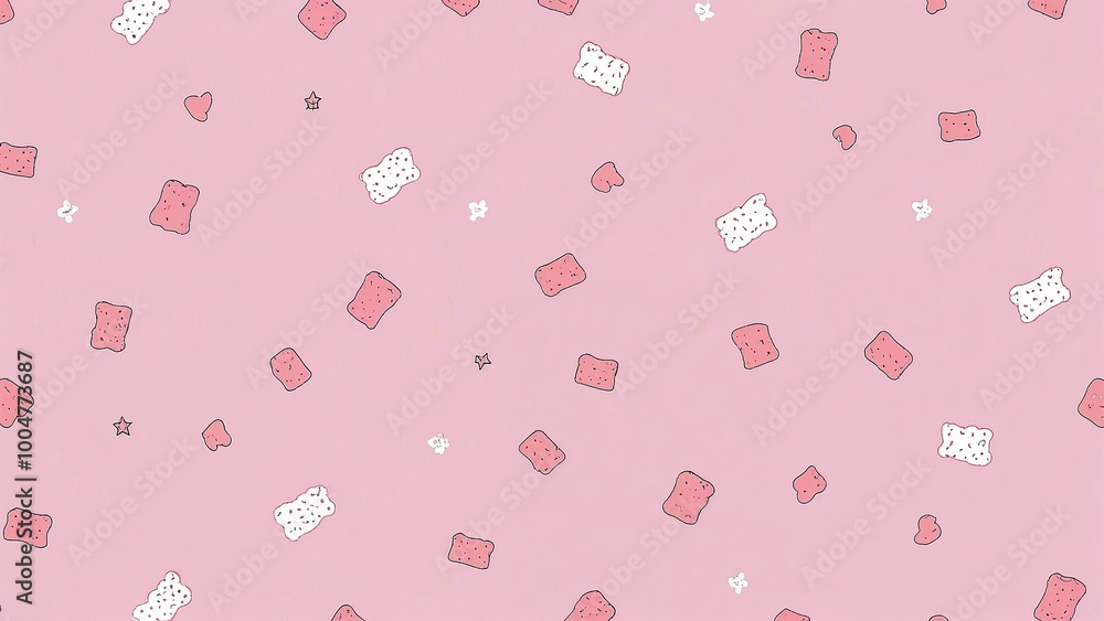 Pink Confetti on Abstract Background Pink Confetti on Abstract Background