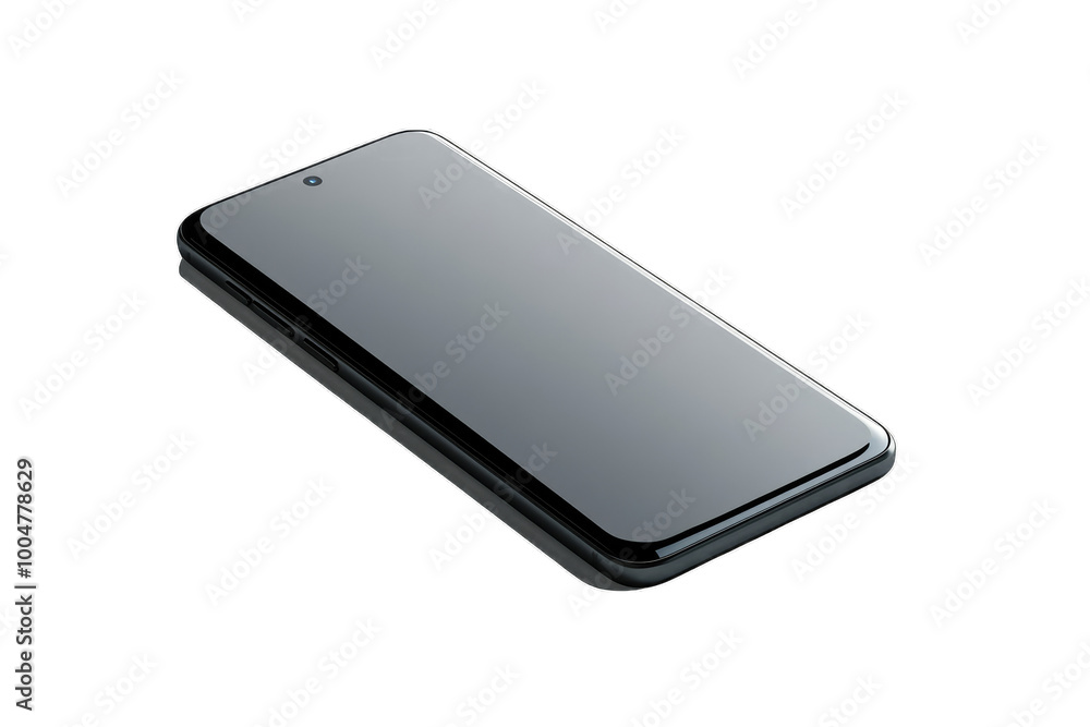 A sleek, minimalist smartphone with an edge-to-edge display and a reflective surface. A sleek, minimalist smartphone with an edge-to-edge display and a reflective surface.