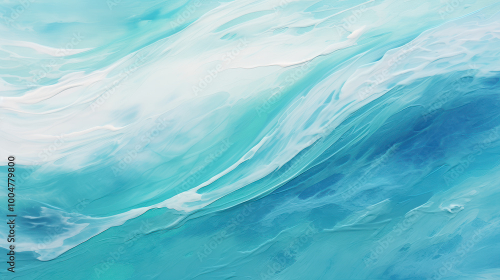 Dynamic abstract ocean wave texture. Serene beautiful sea. Calming visual experience. Swirling patterns, gentle curves, seascape. Painting background. Dynamic abstract ocean wave texture. Serene beautiful sea. Calming visual experience. Swirling patterns, gentle curves, seascape. Painting background.