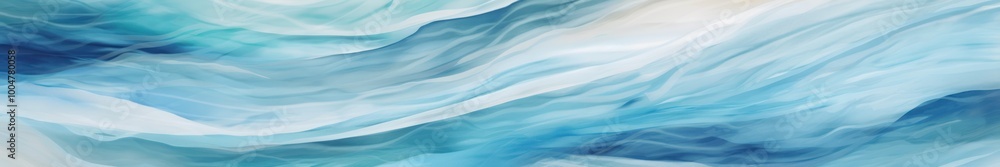 Obraz premium Dynamic abstract ocean wave texture. Serene beautiful sea. Calming visual experience. Swirling patterns, gentle curves, seascape. Painting background.