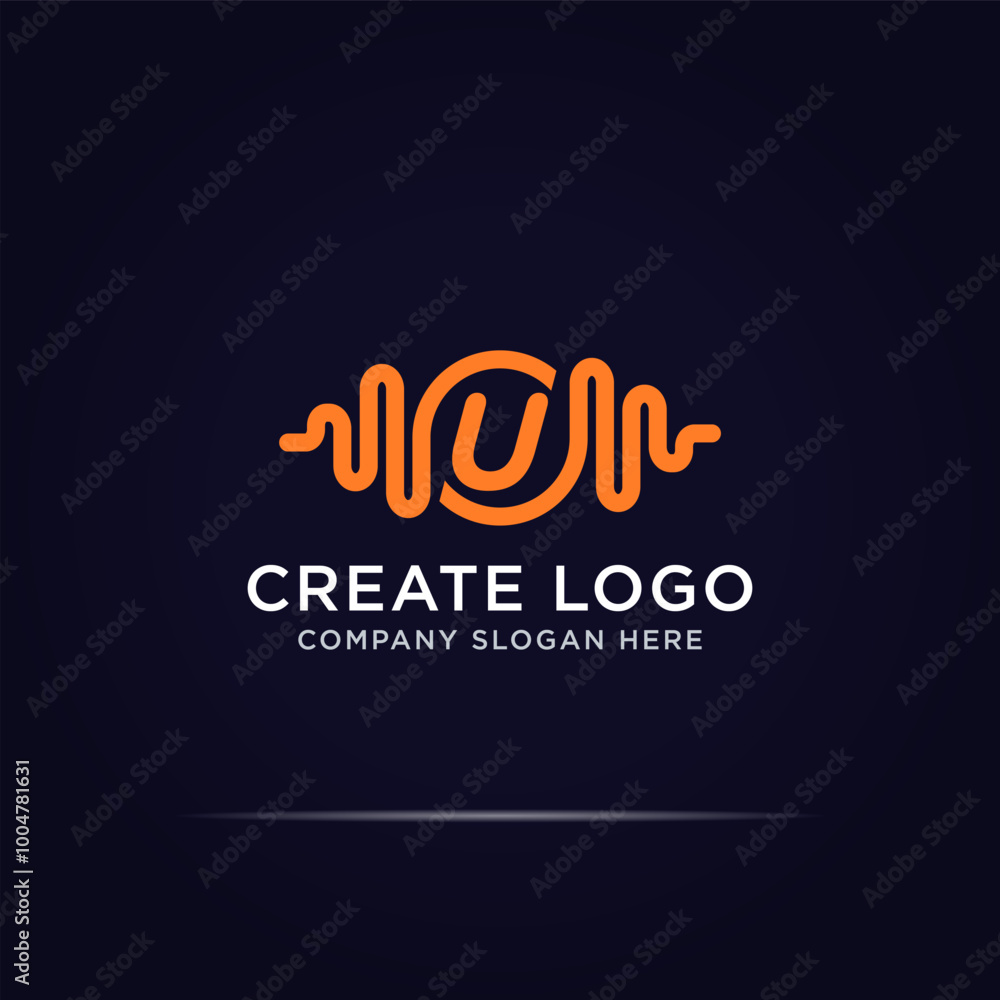 digital tech letter u logo design use single line concept digital tech letter u logo design use single line concept