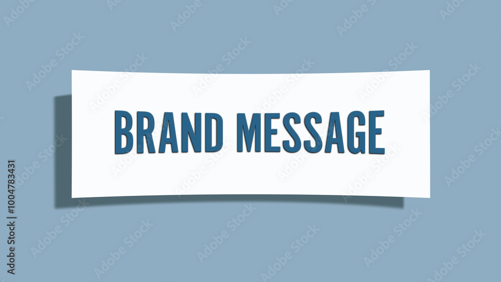 Brand Message.. A card isolated on blue background. Brand Message.. A card isolated on blue background.