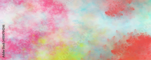 Fractal fantasy light multicolor shades watercolor pastel abstract background. Abstract colorful texture background design. Smooth grungy smokey light pastel colors ink glow aquarelle smudge design.