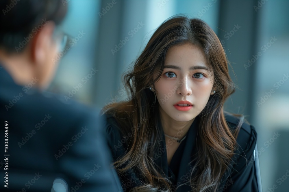 Legal Consultation: Asian Female Millennial Meeting Lawyer in Law Office Legal Consultation: Asian Female Millennial Meeting Lawyer in Law Office