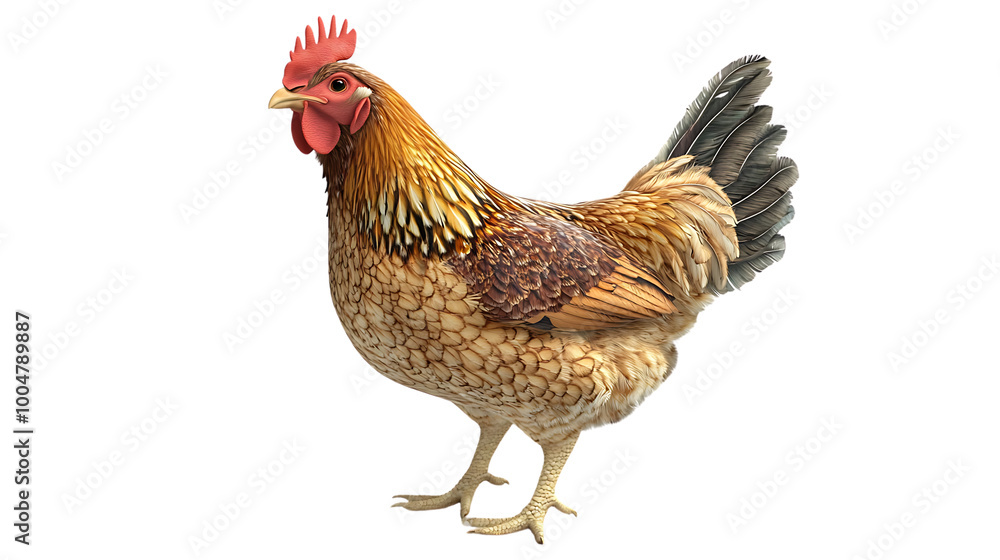 Fototapeta premium chicken, Transparent background.