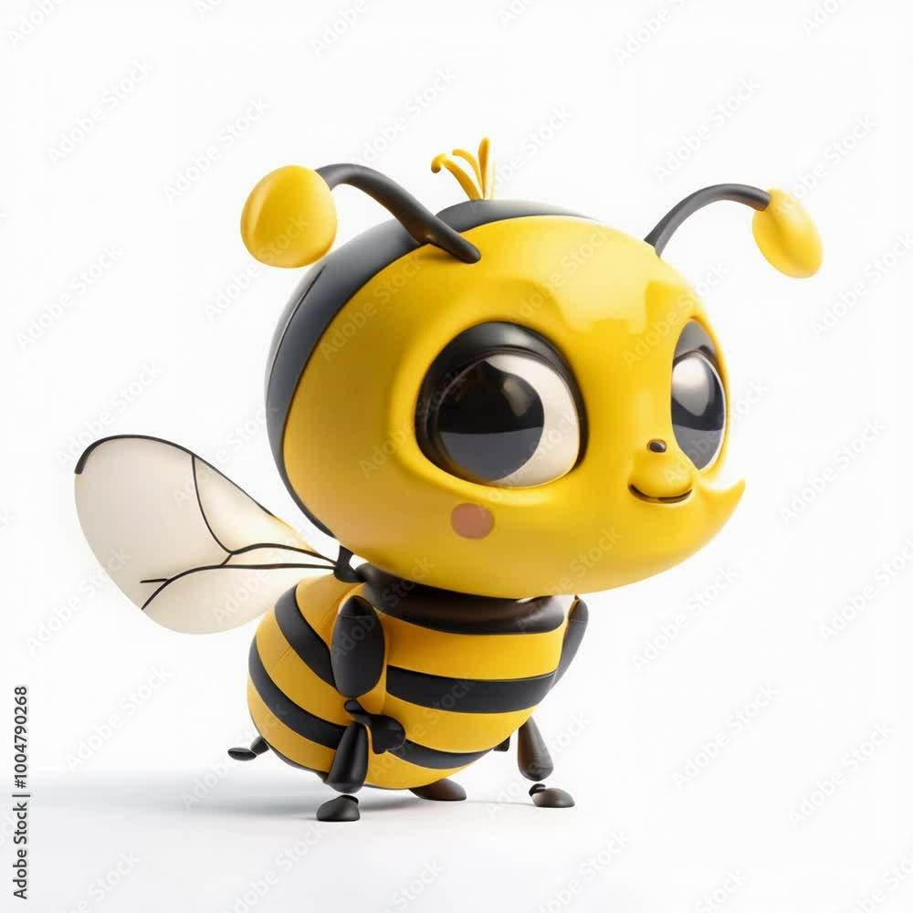 A charming cartoon bee dances from flower to flower in a lively garden. The cheerful character adds joy to the sunny day, showcasing its playful nature and colorful surroundings. A charming cartoon bee dances from flower to flower in a lively garden. The cheerful character adds joy to the sunny day, showcasing its playful nature and colorful surroundings.