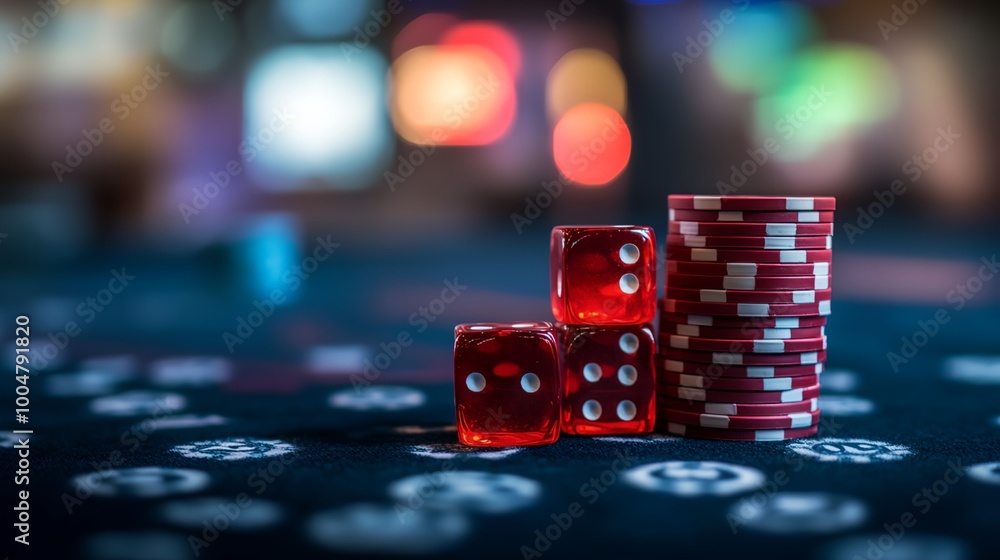 a stack of red dices sitting on top of a table a stack of red dices sitting on top of a table