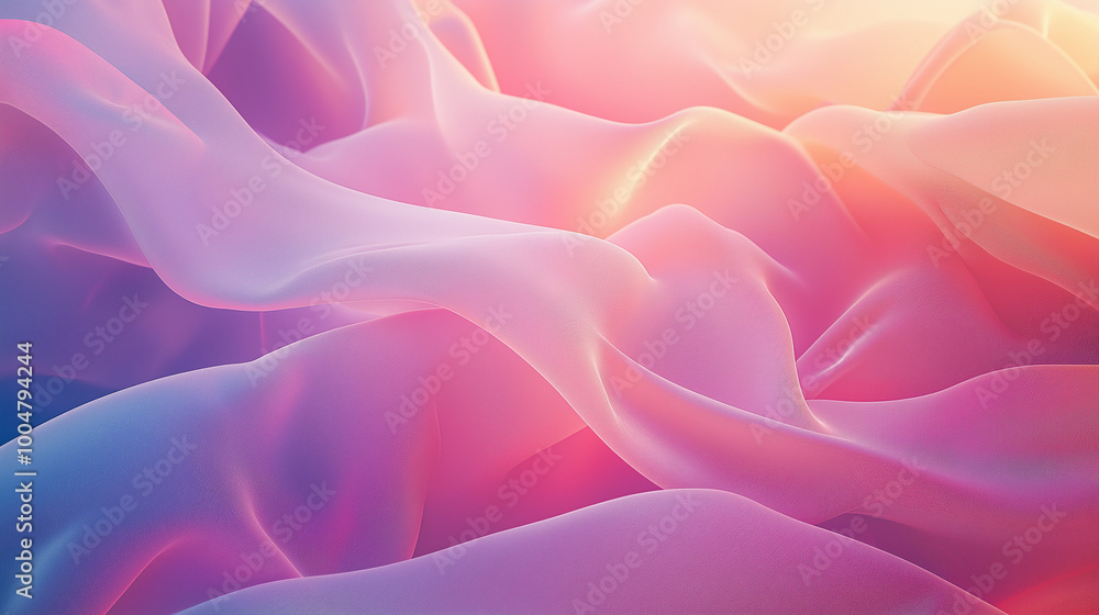Soft flowing abstract shapes in pastel pink and purple tones, resembling layers of delicate fabric, perfect for ethereal and modern artistic backgrounds. Soft flowing abstract shapes in pastel pink and purple tones, resembling layers of delicate fabric, perfect for ethereal and modern artistic backgrounds.
