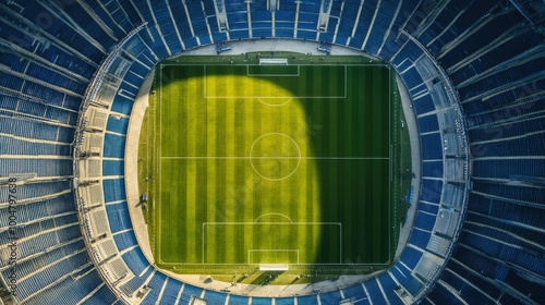 Wallpaper Mural Overhead shot of an international sports stadium, no people, clean field with room for text Torontodigital.ca