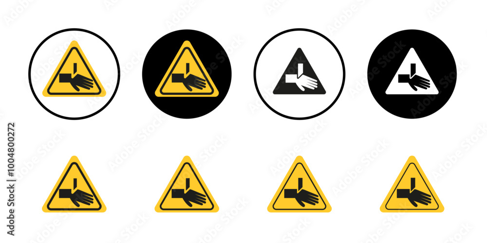 Cutting hand straight blade sign Collection of flat thin outline vector Cutting hand straight blade sign Collection of flat thin outline vector