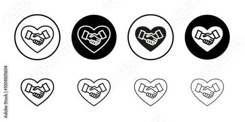 Forgiveness icon Collection of flat thin outline vector