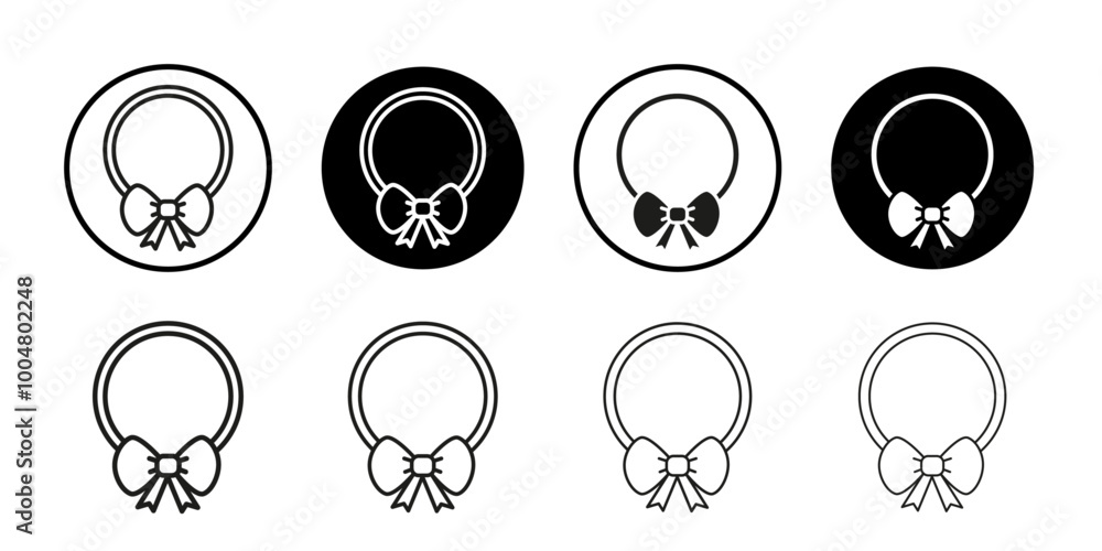 Hair tie icon Collection of flat thin outline vector Hair tie icon Collection of flat thin outline vector