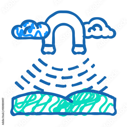 geomagnetic storm doodle icon sketch vector. geomagnetic storm sign. isolated symbol illustration