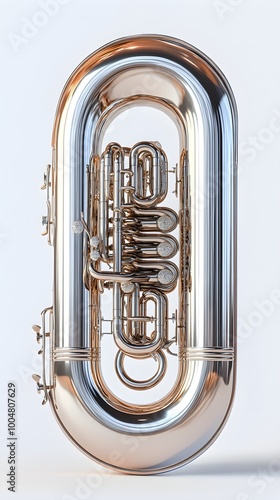 Macro Shot Wessex Tuba Brass Instrument with High Detail photo