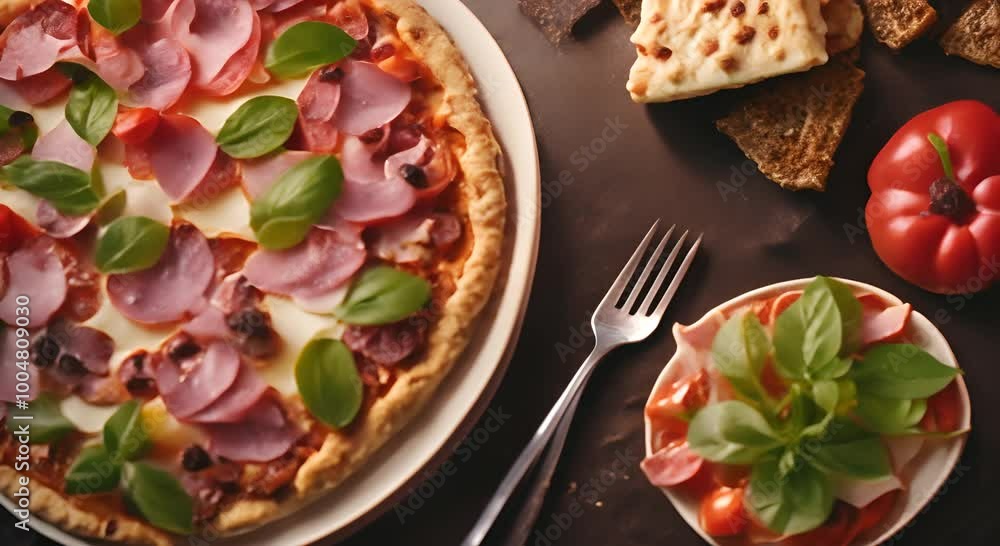 salad with ham and cheese