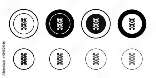 Shoe lace icon Collection of flat thin outline vector