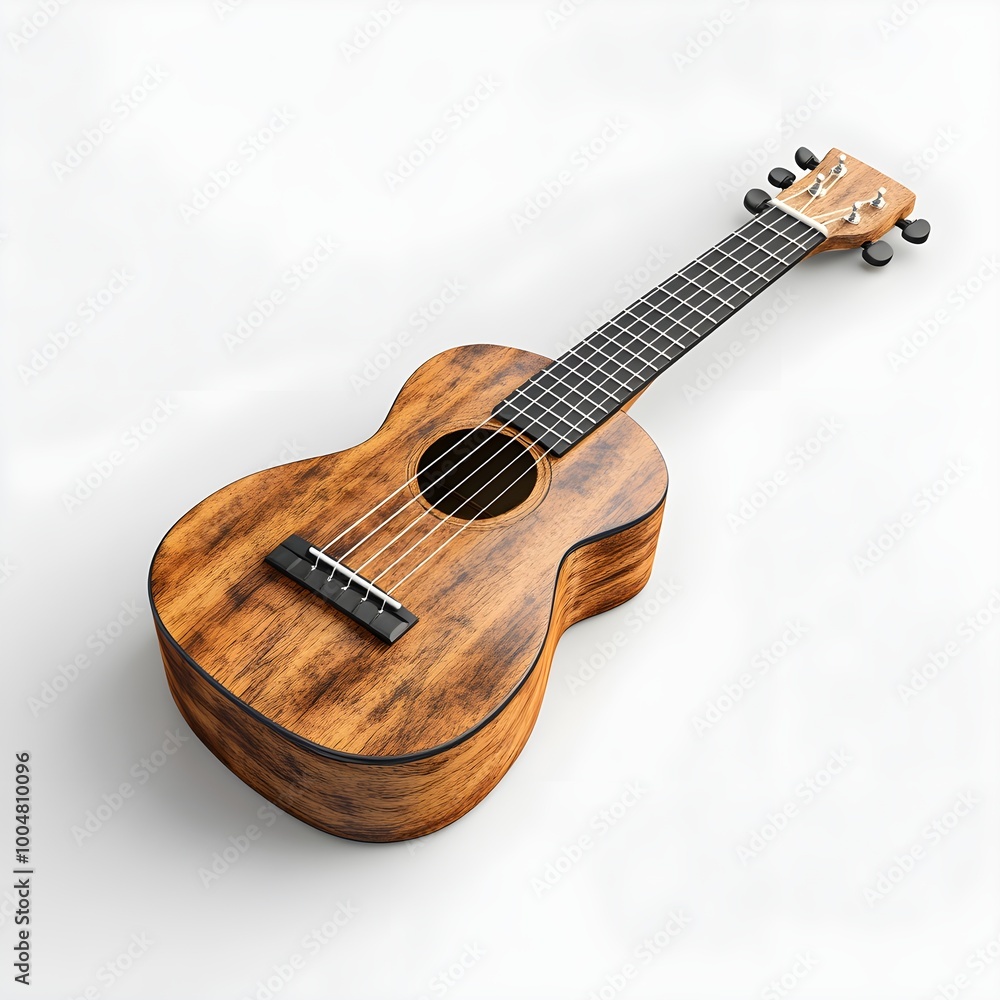 Fototapeta premium Crisp Ukulele Musical Instrument Macro Shot with Detailed Craft photo