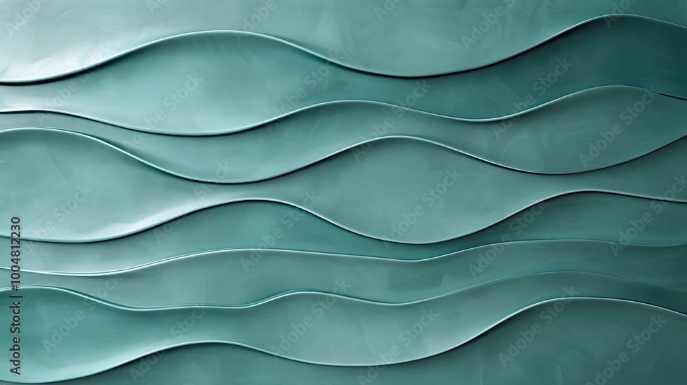 Design a captivating ceramic backdrop with a soothing muted teal hue enhanced by a matte finish and gentle wavy lines creating an artistic feel suitable for contemporary interiors Design a captivating ceramic backdrop with a soothing muted teal hue enhanced by a matte finish and gentle wavy lines creating an artistic feel suitable for contemporary interiors