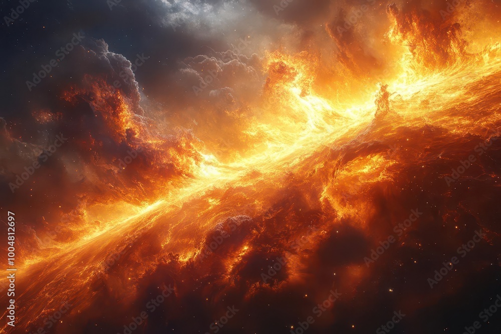 electromagnetic storm vividly depicted on the suns surface showcasing dynamic solar flares and energetic particles illuminating the cosmic space in a captivating visual representation electromagnetic storm vividly depicted on the suns surface showcasing dynamic solar flares and energetic particles illuminating the cosmic space in a captivating visual representation