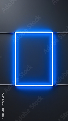 Quadro azul neon