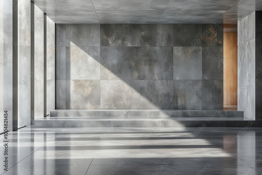empty gray wall room with concrete backdrop allowing for versatile product display and text presentation the minimalist design enhances focus on featured items empty gray wall room with concrete backdrop allowing for versatile product display and text presentation the minimalist design enhances focus on featured items