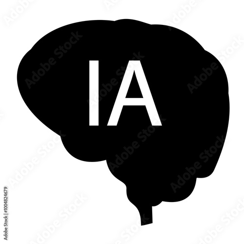 Icono de inteligencia artificial, IA