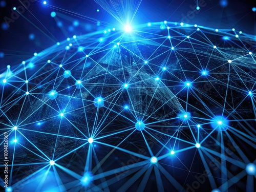 Wallpaper Mural Blue Technology Lines Animation Representing Connectivity and Network Communication in Digital Space Torontodigital.ca