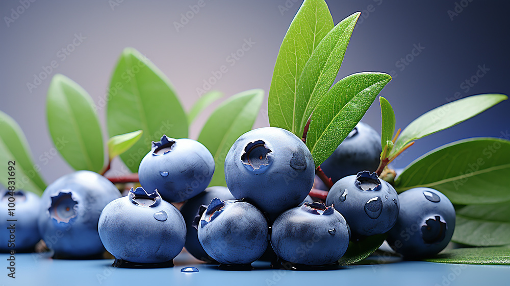 3d rendered photo of blueberry generative ai 3d rendered photo of blueberry generative ai
