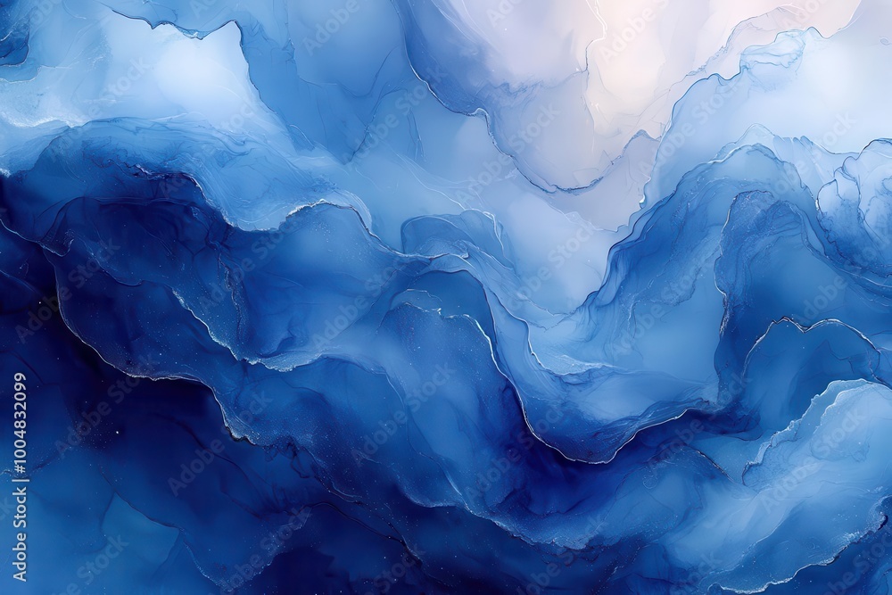blue fluid ink wash background displaying an elegant mix of deep blue hues ideal for artistic projects and creative design applications blue fluid ink wash background displaying an elegant mix of deep blue hues ideal for artistic projects and creative design applications