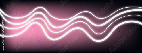 Abstract blue and drack black energy white light wave line background design. High speed light effect technology glowing shiny lines effect dynamic motion background with energy stream. photo