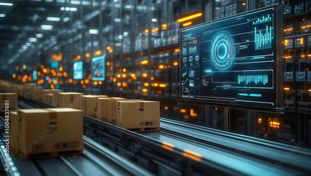 System for tracking delivery and pick-up of packages using augmented reality technology. The future of supply chain and logistics. System for tracking delivery and pick-up of packages using augmented reality technology. The future of supply chain and logistics.