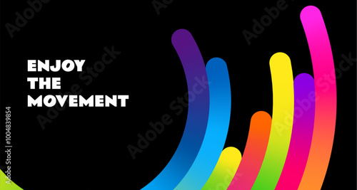 Background with Circle Gradient Lines. Abstract Geometric Vector Pattern.