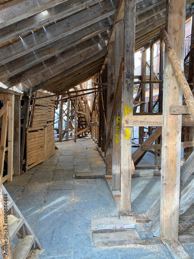 Obraz premium INSTALACIÓN PLAZA DE TOROS CIUDAD RODRIGO CARNAVAL DEL TORO 2024