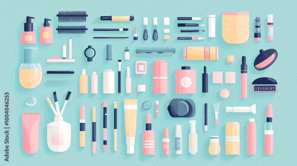 A collection of beauty icons representing various beauty products and services, perfect for beauty blogs and brands. A collection of beauty icons representing various beauty products and services, perfect for beauty blogs and brands.