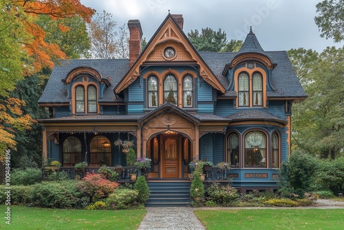 charming victorian home showcasing intricate and colorful trim details exuding historical elegance and architectural beauty in a picturesque setting