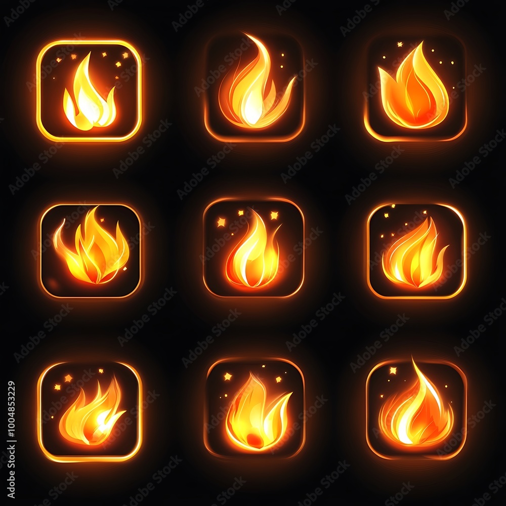 Powerful visuals of fierce fire flames contrasted against a dark background image Powerful visuals of fierce fire flames contrasted against a dark background image