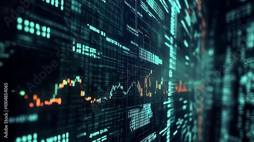 Wallpaper Mural Sophisticated data dashboard displaying intricate digital analytics in a futuristic design Torontodigital.ca