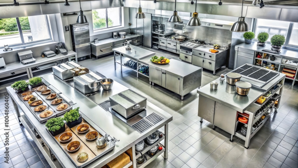 Fototapeta premium High-Quality Professional Kitchen Equipment for Culinary Arts and Food Preparation in Modern Kitchens