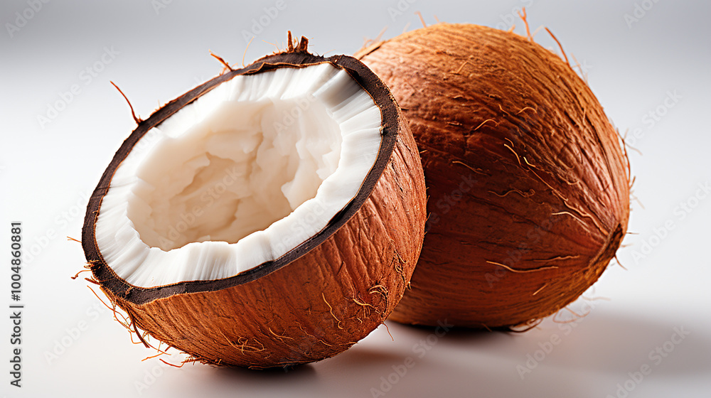 3d rendered photo of coconut generative ai