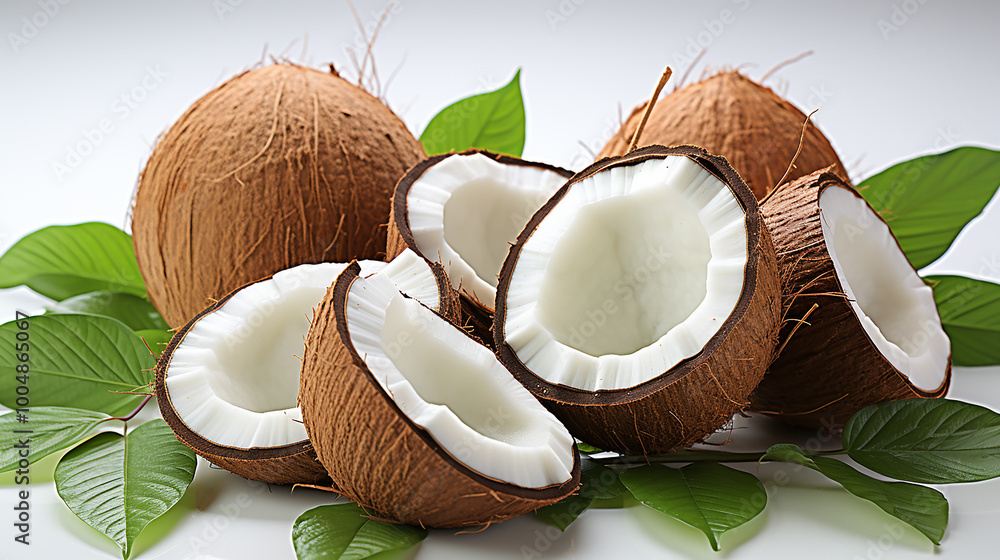 3d rendered photo of coconut generative ai 3d rendered photo of coconut generative ai